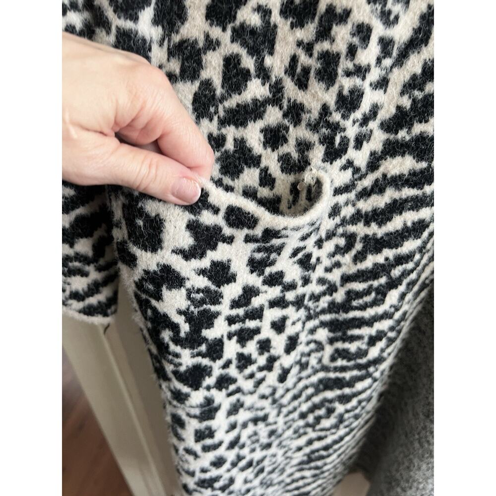 SINCERELY JULES Animal Print Knit Open Front Maxi Length Duster Cardigan XL NWT - Picture 4 of 9
